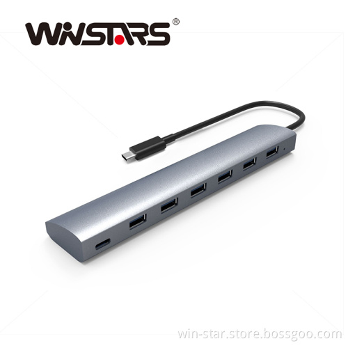 7 Ports USB 3.1 Type-C to USB 3.0/3.1 Hub with 12V 4A Adapter